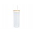 Botella Vidrio Borosilicato Sublimación, tapa Bamboo