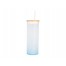 Botella Vidrio Borosilicato Sublimación, tapa Bamboo