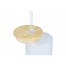 Botella Vidrio Borosilicato Sublimación, tapa Bamboo