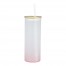 Botella Vidrio Borosilicato Sublimación, tapa Bamboo