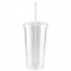 Vaso plástico doble pared aislante 600cc