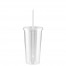 Vaso plástico doble pared aislante 600cc