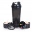 Vaso Gym para batidos proteína "SHAKE", con 4 compartimentos.