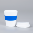 Mug Express Cup "WHITE" 356cc con banda silicona