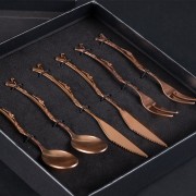 Deluxe Set de Cubiertos encobrizados para cóctel