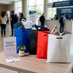 Bolsa TNT reutilizable plana "ELIAS" con costuras termoselladas